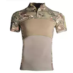 Cross-Border Knitted Frog Suit Short-Sleeved Stretch Camouflage Training Suit Tactical Top Outdoor Sports Stretch Men's T-Shirt