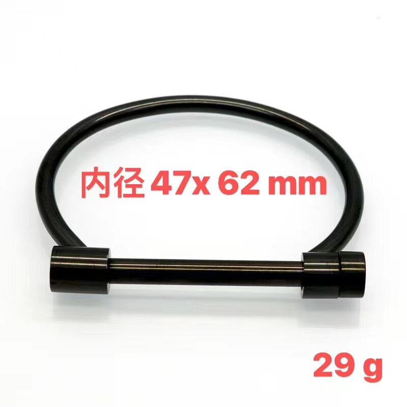 European and American Style D-Shaped Bracelet with Horseshoe Clasp, Cross-Border Ready Stock, Stainless Steel Fashion Titanium Steel Gold-Plated D-Shaped Bracelet