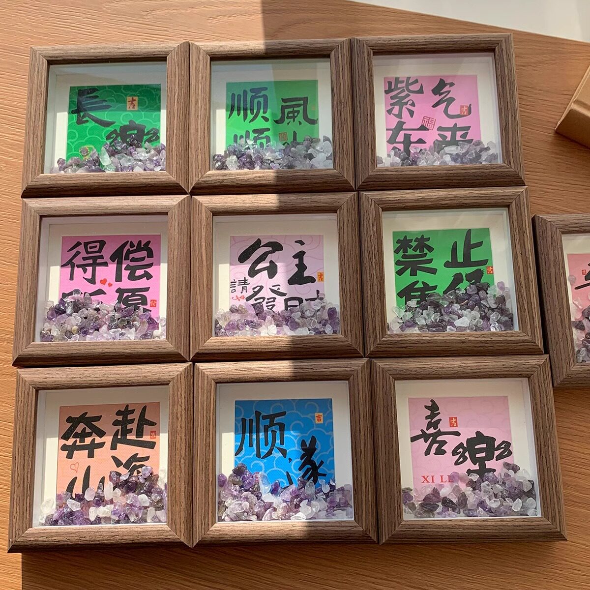 New Chinese Style Creative Text Photo Frame Table Decoration Stall for Teachers, Students and Friends Birthday Creative Gifts