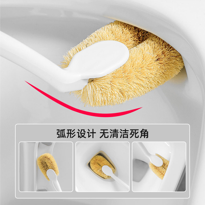 Long Handle Palm Toilet Brush Hard Hair Toilet Brush Toilet No Dead Angle Strong Cleaning Brush with Hook