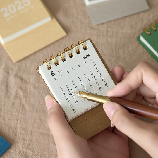 Morning foam desk calendar 2025 mini desk calendar desktop ornaments creative coil calendar plan this wholesale 8