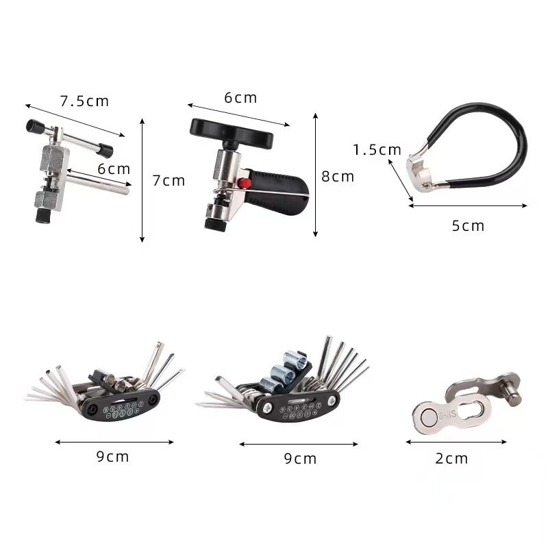 跨境自行车修理工具组装全套工具 单车维修工具自行车拆卸扳手