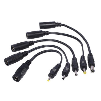 Five 5521 female to DC male charging adapter cable 2507/3011/35135/4017/5525mm power cord