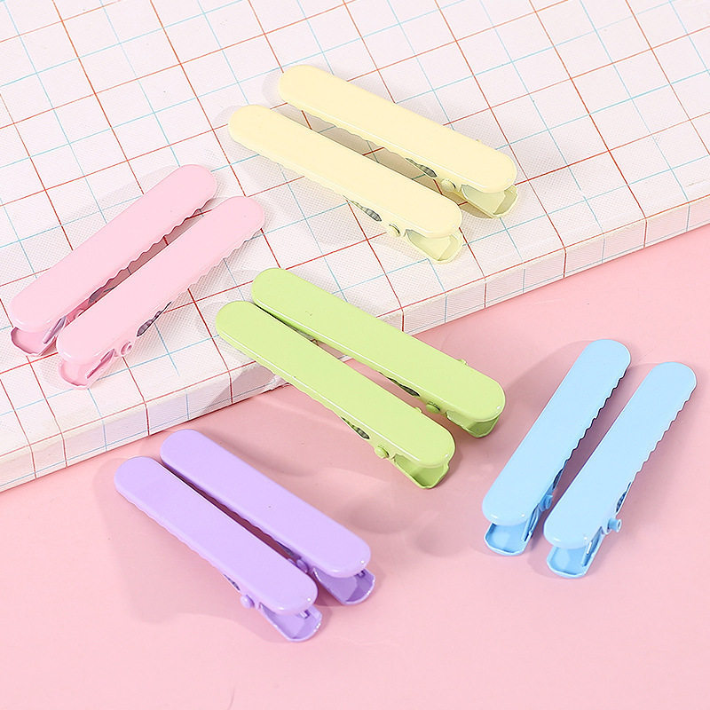 กิ๊บติดผมปากเป็ดมาการองขนาด 5 ซม. ฐานสำหรับ DIY ที่หนีบผมตรงหัวกลมแข็งแรง กิ๊บติดผมสำหรับเด็ก ฐานวัสดุสำหรับ DIY