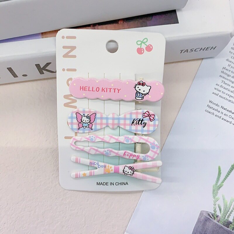 甜美交叉猫猫发夹可爱少女卡通侧边刘海夹网红ins高颜值百搭发饰