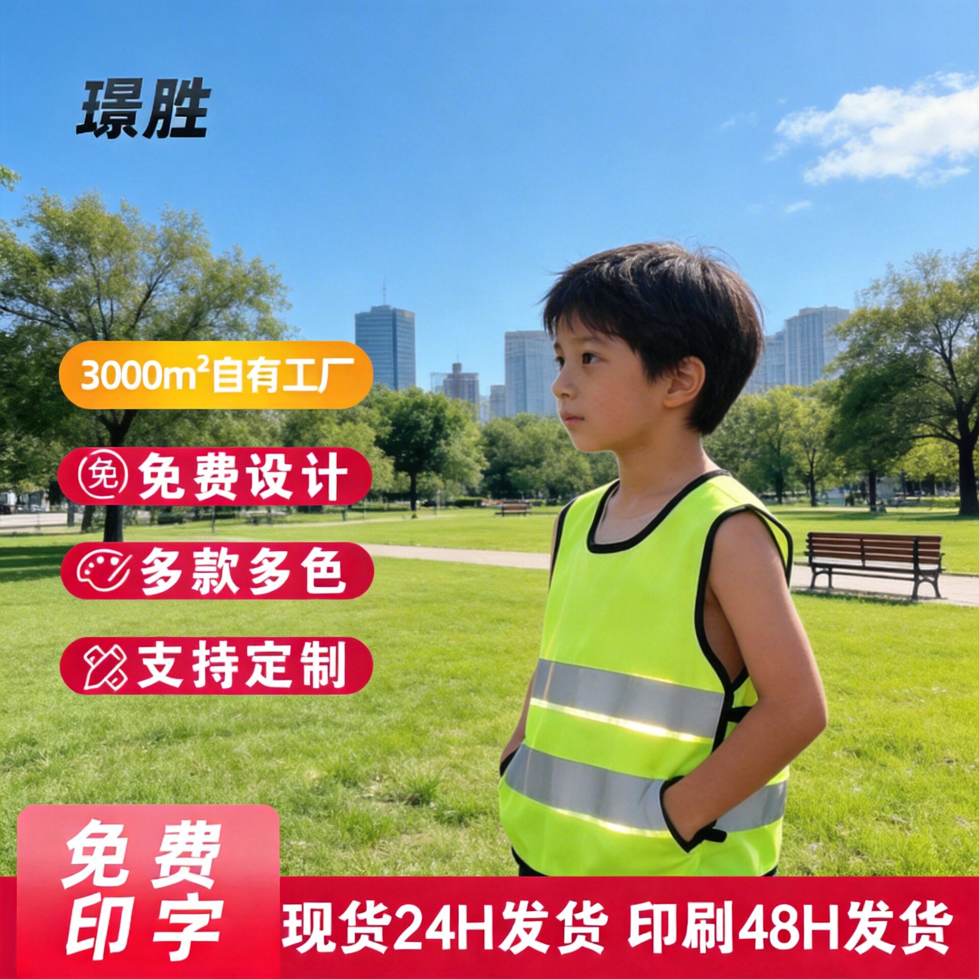 Jingsheng เด็กเสื้อกั๊กสะท้อนแสงการพิมพ์กลางแจ้งการประชุมกีฬ...