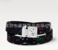 Double circle black color + silver buckle
