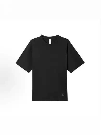 26 Cross-Border Summer New High-Quality Men's T-Shirt with Three Labels, European and American Style, Loose Fit, High-Quality Version, Round Neck, Short Sleeve