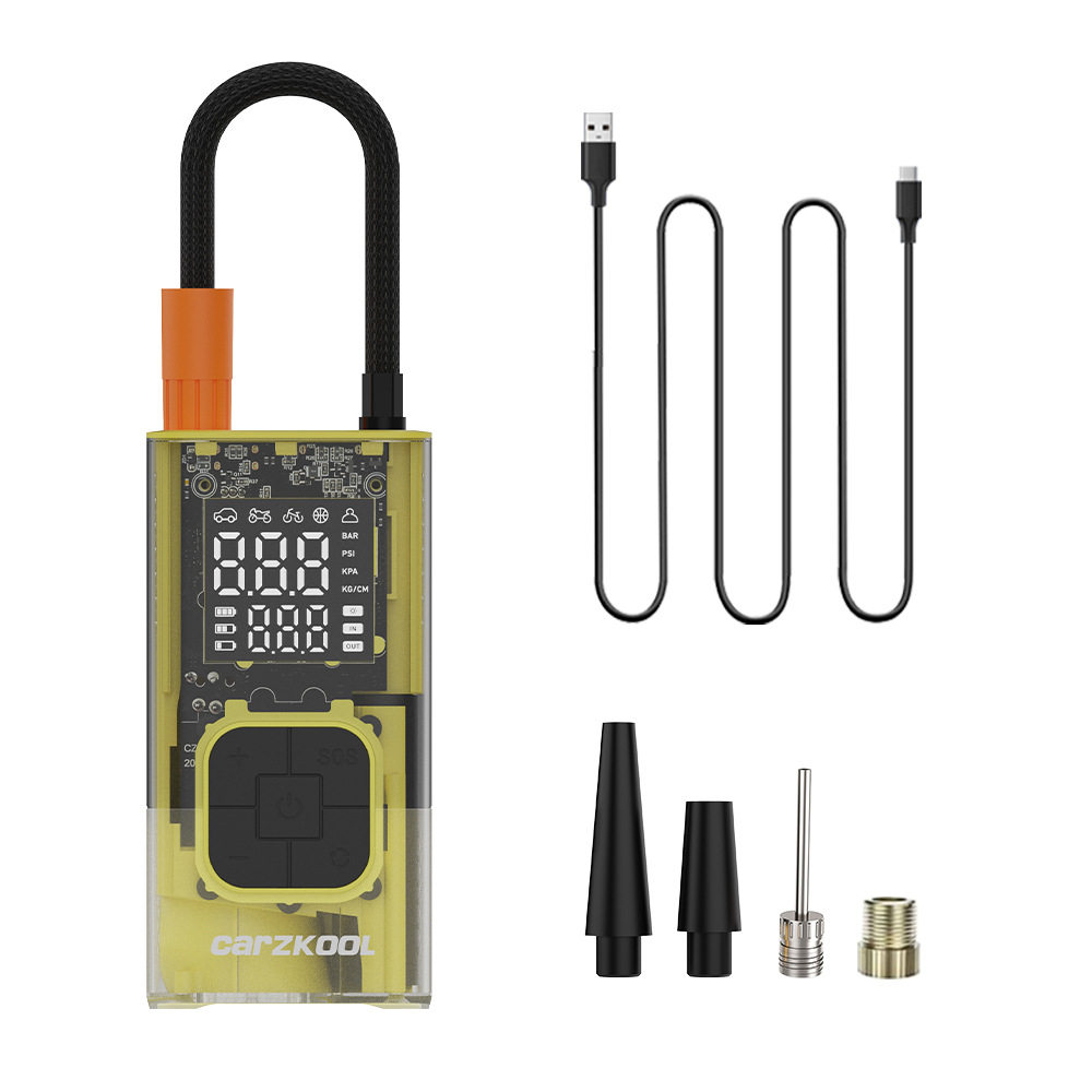 Portable mini self-propelled electric tire pump air pump handheld wireless charging digital display car air pump