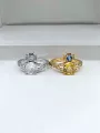 Saturn full diamond ring (white gold)