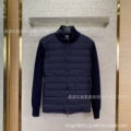 Stand collar navy blue