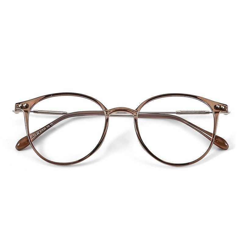 Ultra-light TR90 anti-blue light glasses frame cold brown myopia glasses frame female male plain Danyang glasses frame wholesale 9531