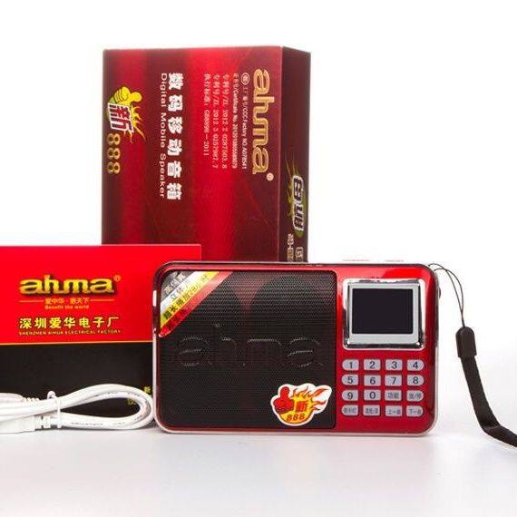Aihua 888 Semiconductor Stereo Card Speaker 18650 Battery USB Music Dual Card Multifunction Player