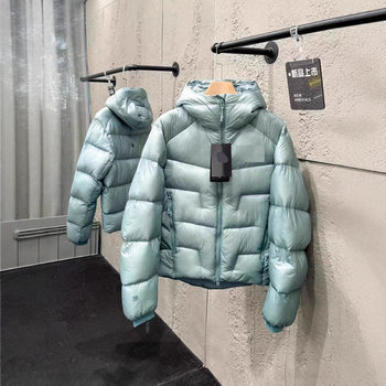 Winter High-Quality 80 White Goose down Sun-Protective Windproof and Cold-Resistant 1000 Fill Power Warm Outdoor Hooded down Jacket for Men and Women