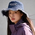 Frayed Bucket Hat - Dark Blue