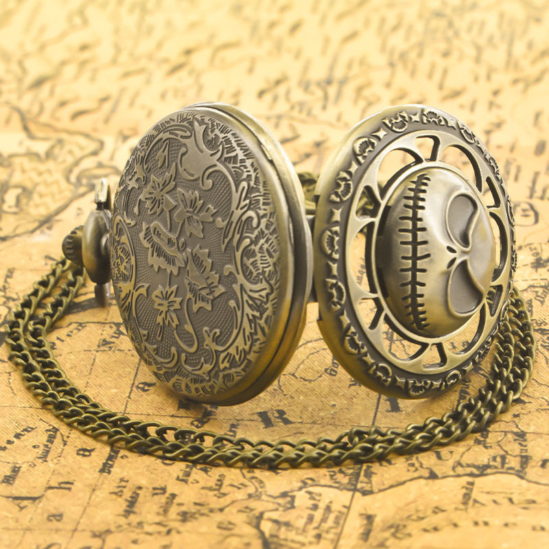 镂空时尚复古石英表个性潮流大号项链怀表厂家批发怀旧手表