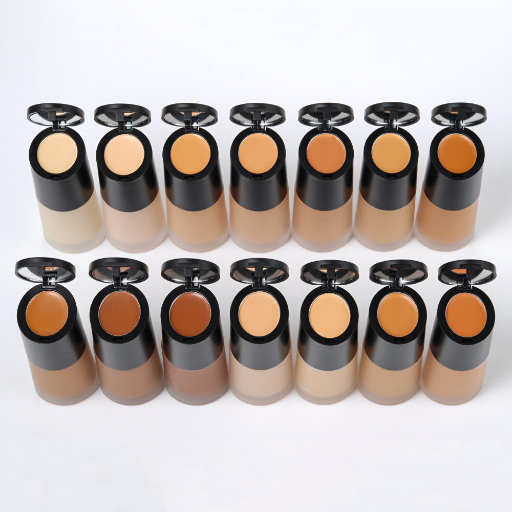Neutral LOGO-free liquid foundation concealer second moisturizing cross-border cream foundation liquid powder makeup in stock