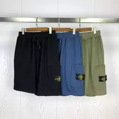 Stone STONE Compasses Badge Embroidered Sweat Pants European and American Functional Sports Casual Pants Loose Men's and Women's Drawstring Shorts