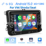 Подходит для Volkswagen 2G + 64G Android 15 автомобильный беспроводной Carplay / Android Auto radio с изображением заднего хода