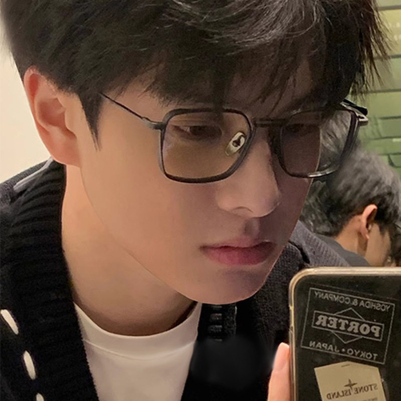 Pure Titanium Glasses Frame Ultra-Light 98468 Japanese Style Style Frame Retro Myopia Glasses Frame Flat Mirror Factory Wholesale