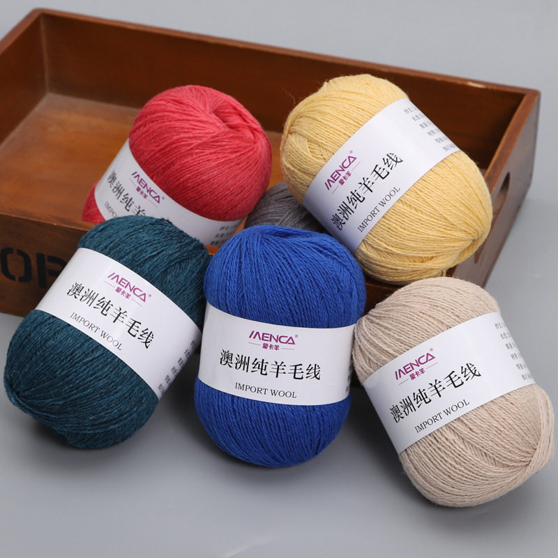Australian pure wool yarn 14 double thick hand knitted 100 merino wool factory outlet