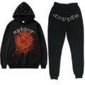 Black with Red Mesh and Black Spider Design