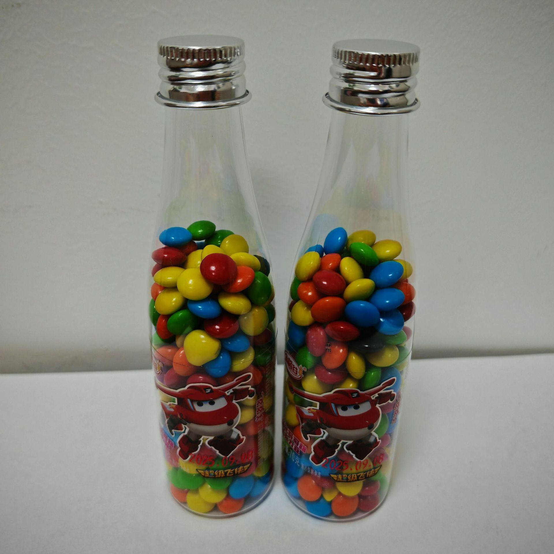 4/Pack * 8 Bottles of Golden Rice 70 Colorful Cocoa Cake Cookies Chocolate Beans Drift Bottle Candy Children's Snacks