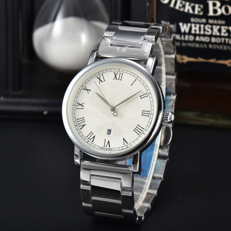 2023 Cross-Border Hot Style Simple Fashion Versatile Men's Quartz Watch Round Dial Men's Watch Manufacturer Wholesale