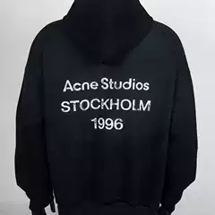 Trendy Ac-Style Simple Classic Letter Print Sweatshirt with Distressed Wash and Loose Fit for Men and Women