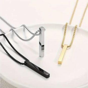 2024 AliExpress European and American simple necklace ins cold style temperament all-match hip hop geometric pendant long necklace