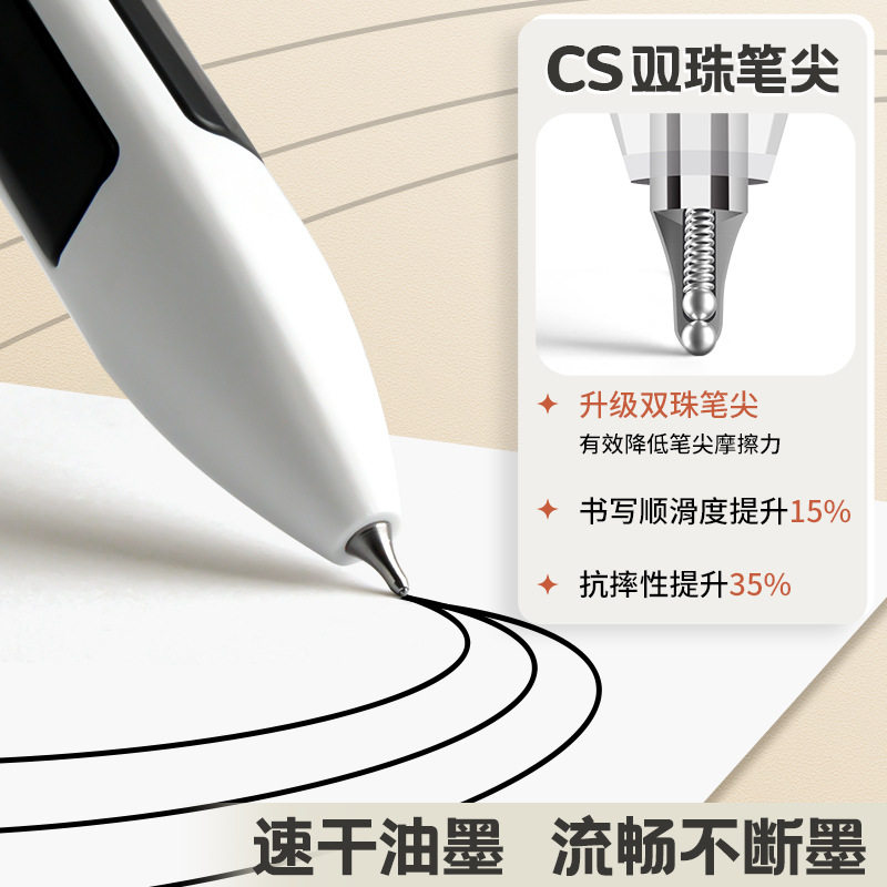 NBX holding pen quick-drying gel pen black high-looking stationery school supplies smooth brush question Pen junior high school students