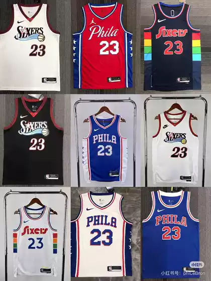 NBA 76ers James No. 23 Basketball Jersey Heat-Pressed Jersey for Men and Women Classic Retro Quick-Dry Sportswear