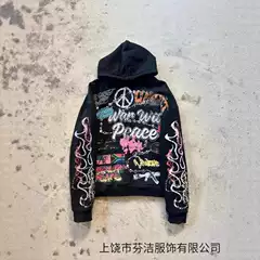 European and American Trendy Hip-Hop Brand Kanye West American-Style High Street Fashion 3D Printed Fleece-Lined Hooded Sweatshirt Hoodie
