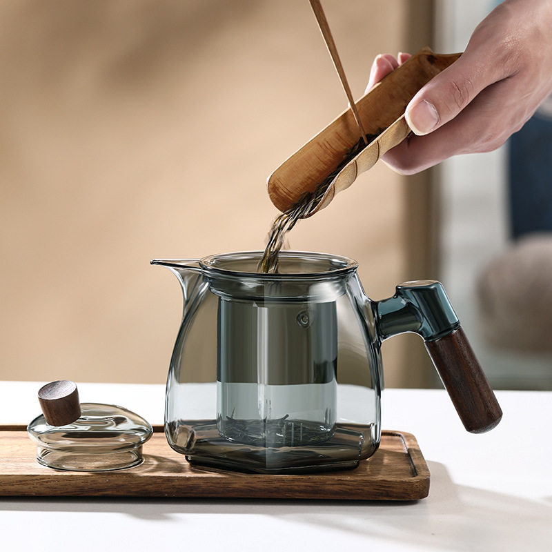 Glass Teapot household high temperature resistant teapot electric ceramic stove suit flower tea filter tea separation flower teapot