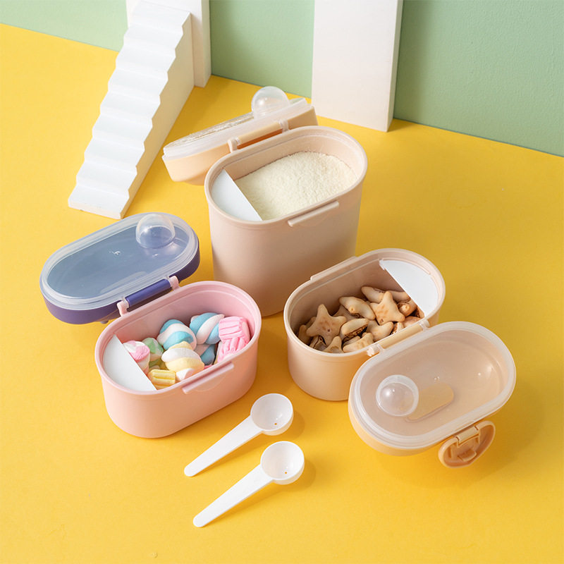 Baby Milk Powder Box, Milk Powder Compartment Storage Tank, Portable Out-And-Out Sealed Moisture-Proof Packaging Box, Complementary Food Rice Noodle Box