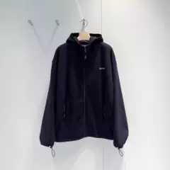 Authentic In-Stock Original Label MU Fleece Zip-Up Hooded Jacket Unisex Casual Versatile