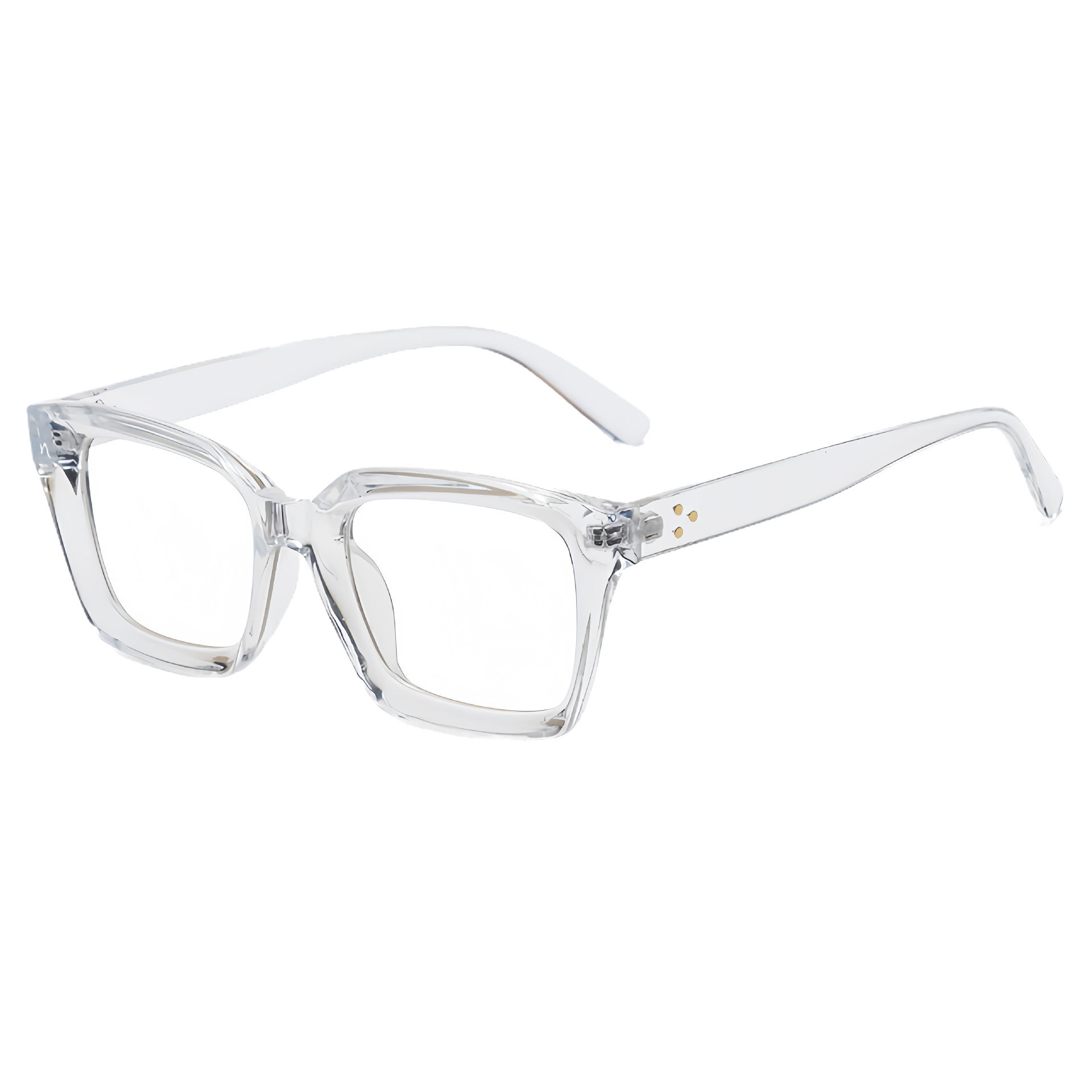 2025 New Crow Heart Flat Glasses for Women Without Makeup Square Frame Glasses Personalized Ultra-Light Transparent Gm Glasses Frame