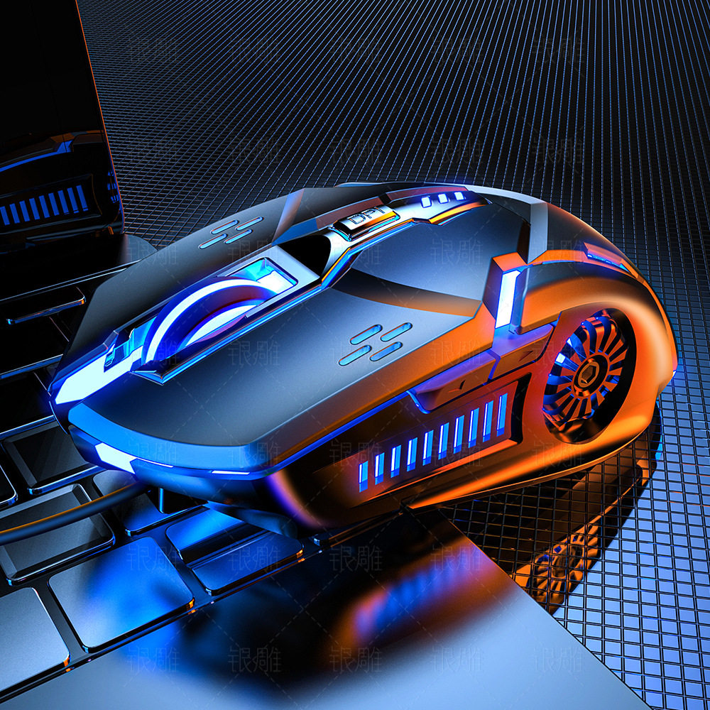 Серебряная резьба G5 проводная мышь светящаяся игра электронное соревнование механические бесшумный Компьютерные аксессуары трансграничное распространение оптом Amazon