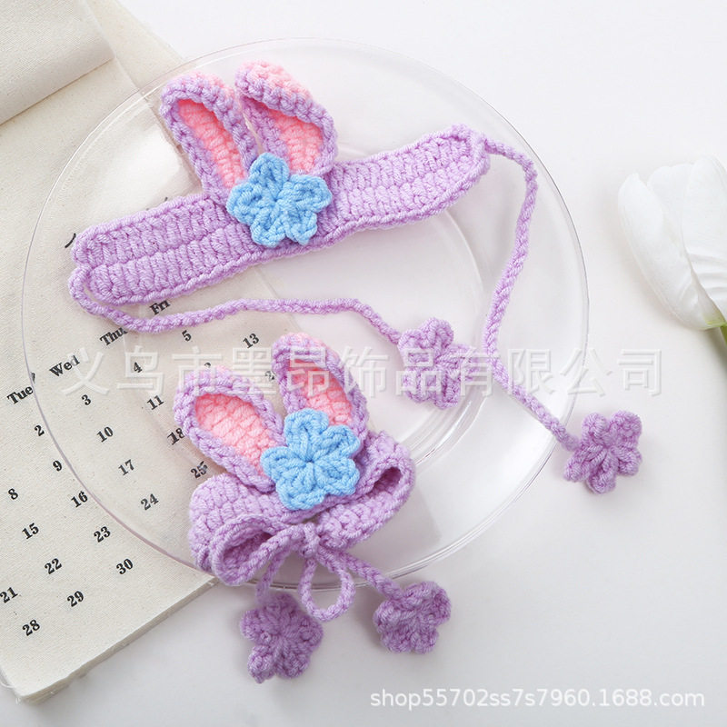 Hand-woven wool rabbit ear hand rope for male and female students couple bracelet children's creative gift bracelet bracelet jewelry