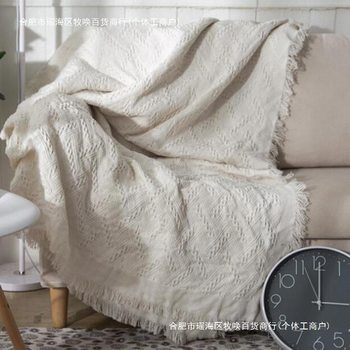 Camping Blanket Manufacturer Direct Sales Sofa Towel Cover Knitted Cotton and Linen Double Sofa Cushion Photo Background Cloth Dropshipping