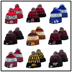 University Edition 2025 New Football Baseball Ice Hockey Basketball Ncaa League Team Knitted Hat Autumn Winter Wool Hat