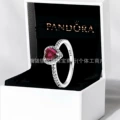 Single ring-silver rose red