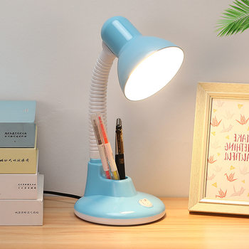 Plug-In Small Desk Lamp Hardware Store Wholesale Street Stall Lighting Fixture for Study Use, Handmade E27 Screw Socket, Replaceable, Eye Protection