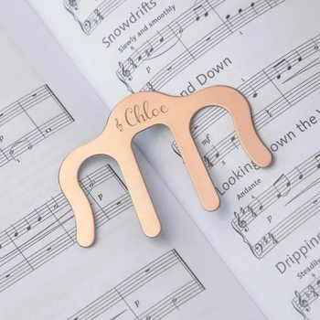 Cross-Border Hot Selling Personalized Customized Music Score Metal Bookmark Guitar Violin Accessories Pianist Teacher Gift