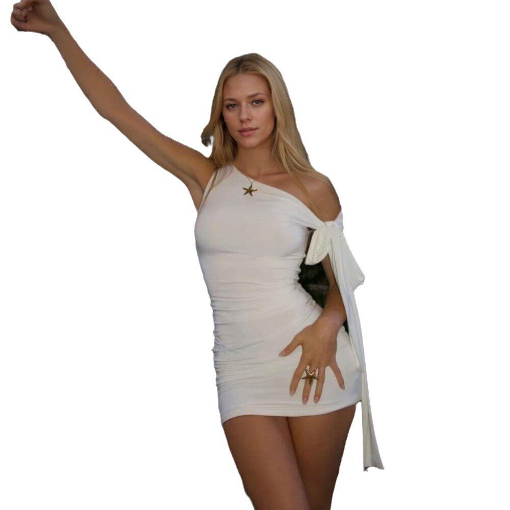 Elegant Off Shoulder Mini Dress Spring Summer Collection Sexy Design Chic Style Wholesale Available