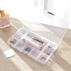 New earrings jewelry storage box with lid simple transparent plastic multi-grid parts box medicine box portable storage box