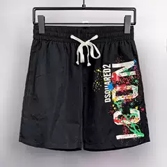 Cross-border Foreign Trade 2025 New Beach Shorts DSQ2 Summer Men's Quick-drying Casual Quarterpants with Intranet Printing