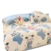Cartoon Snowflake Milk Velvet Bedding Four-piece Set Autumn and Winter Children's Thickened Coral Velvet Quilt Cover Bed Sheet Three-piece Set