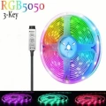 5050rgb light strip + 3-button wire control (12 lights/m)
