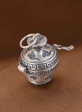 项链坠回纹复古祥云吊坠纯银女款